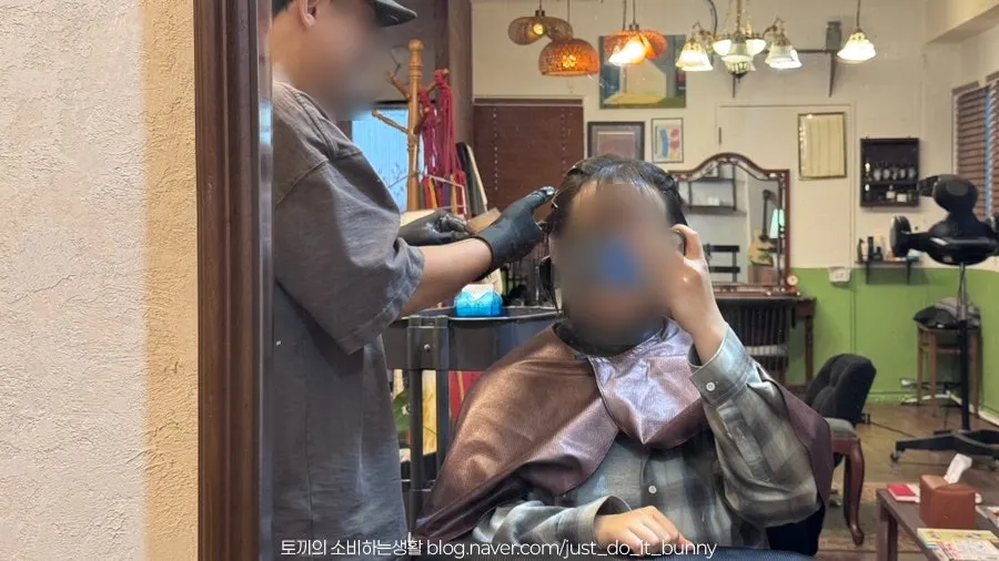 Coloring process after a matte-brown consultation