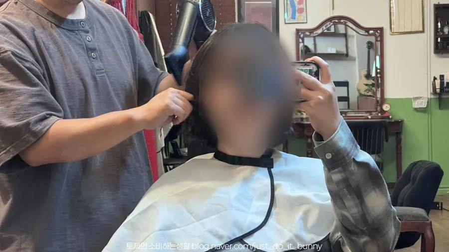 Receiving guidance on hair-drying habits