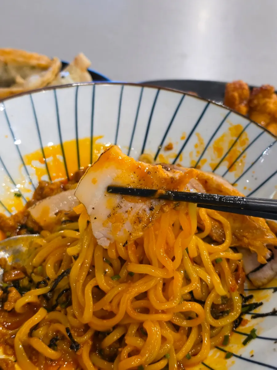 Topping chashu ba chỉ thái dày