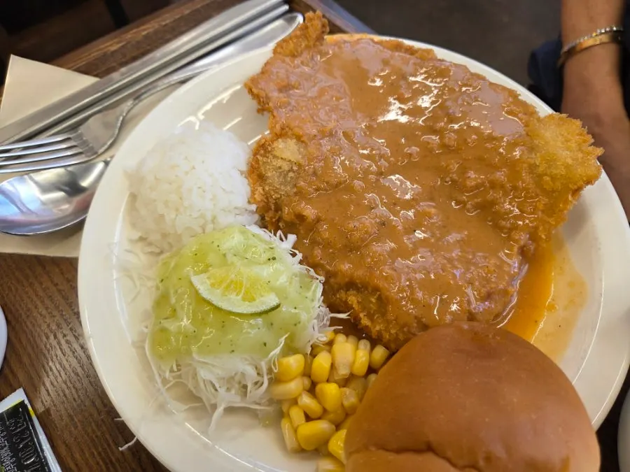 Classic pork cutlet soaked in sauce