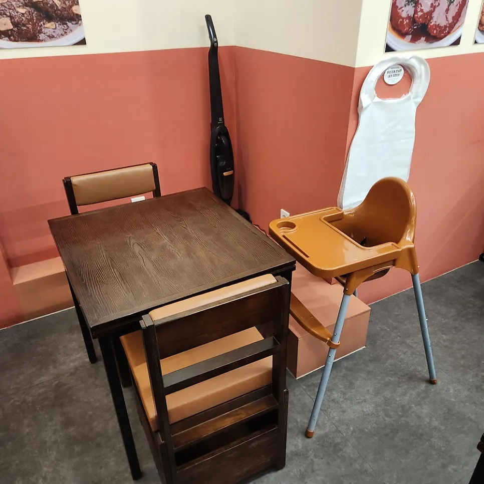 店内に用意されたベビーチェア