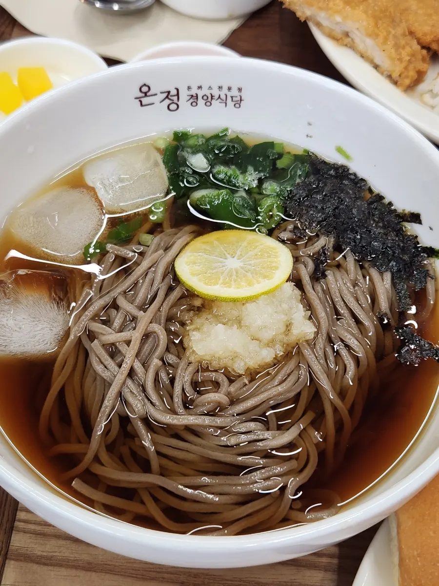 매운 소스가 올라간 돈가스 클로즈업