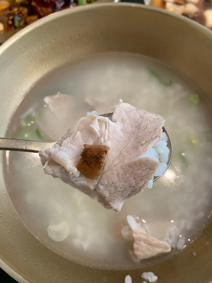 Rich yet light gomtang broth
