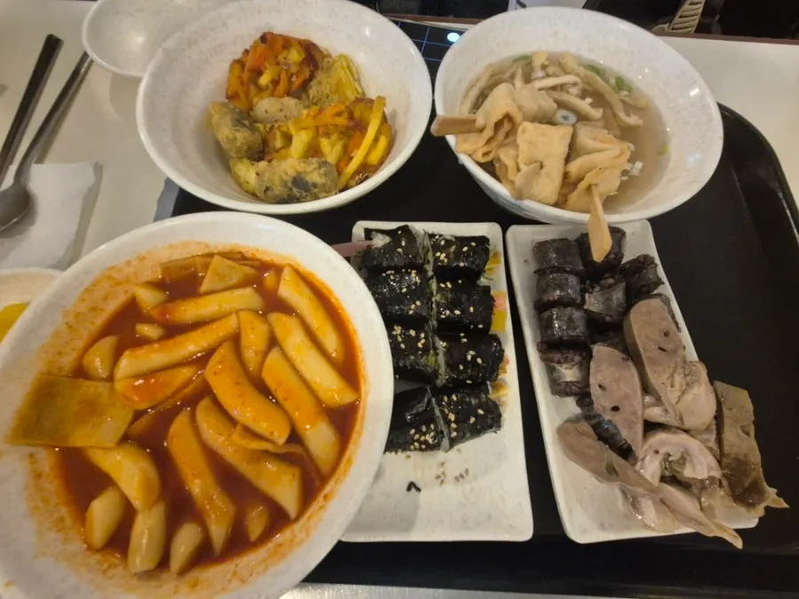 Snack food set laid out on the table