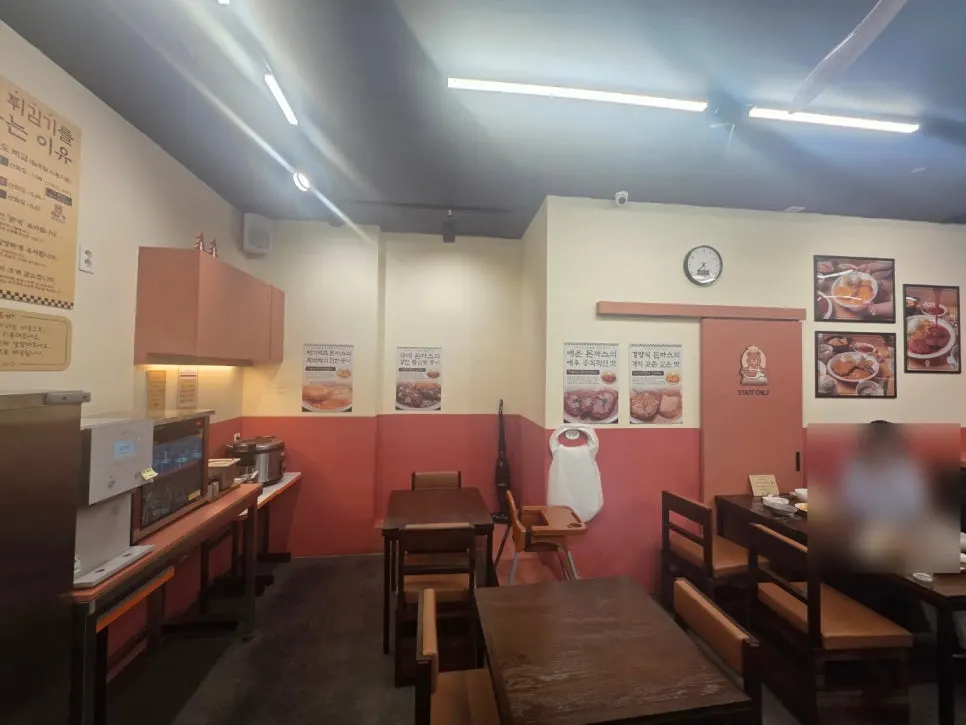 Restaurant interior during late dining hours