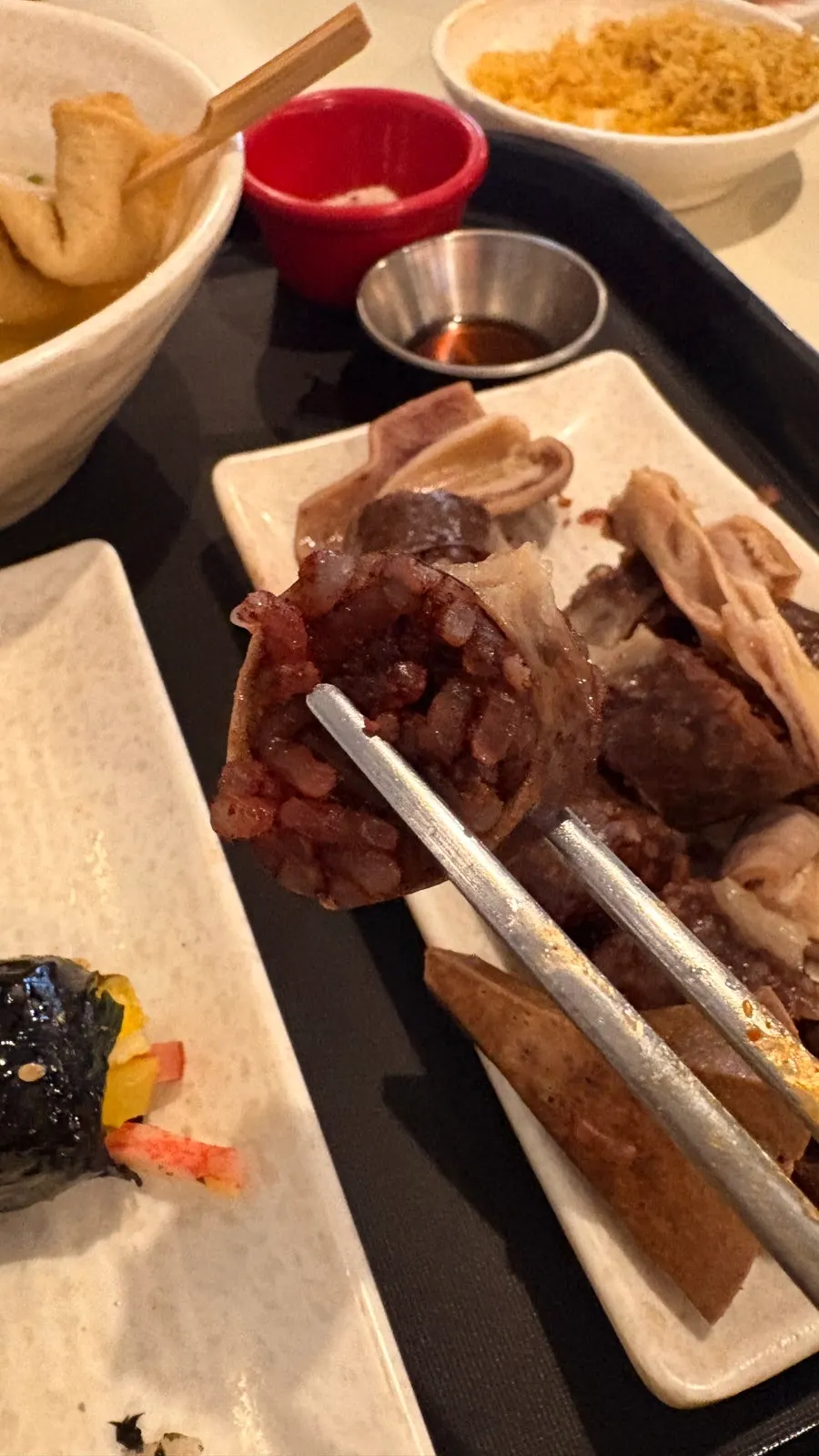 Sundae served with offal