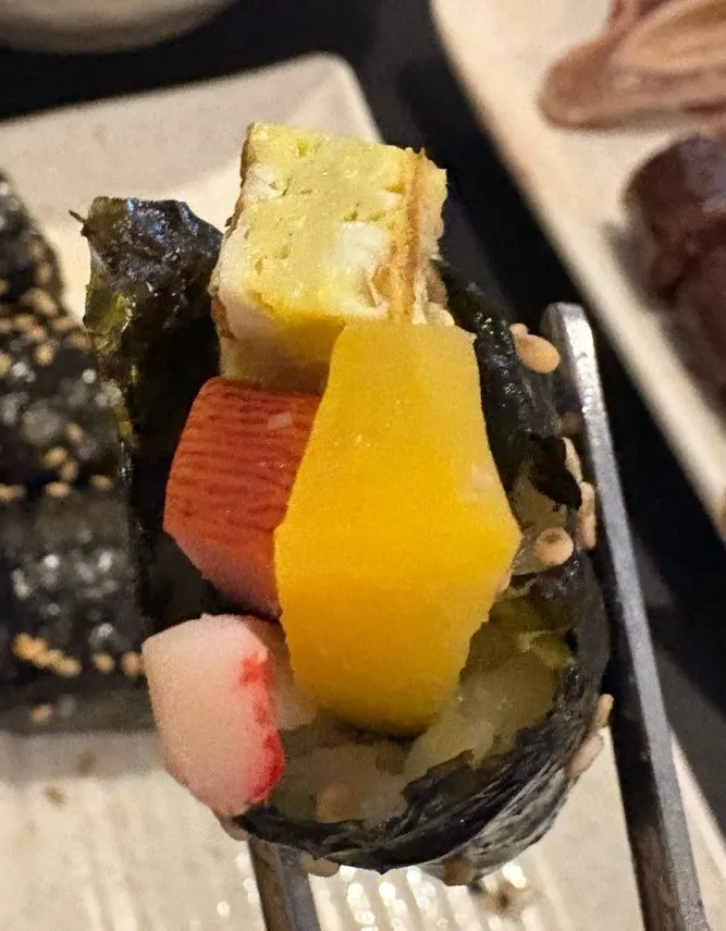 Mini gimbap with fillings