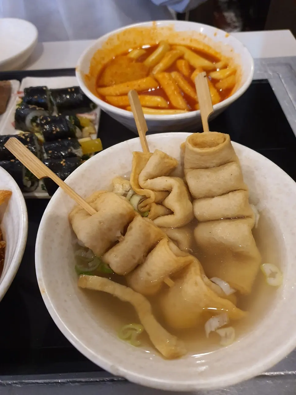 모듬튀김과 꼬마김밥 순대