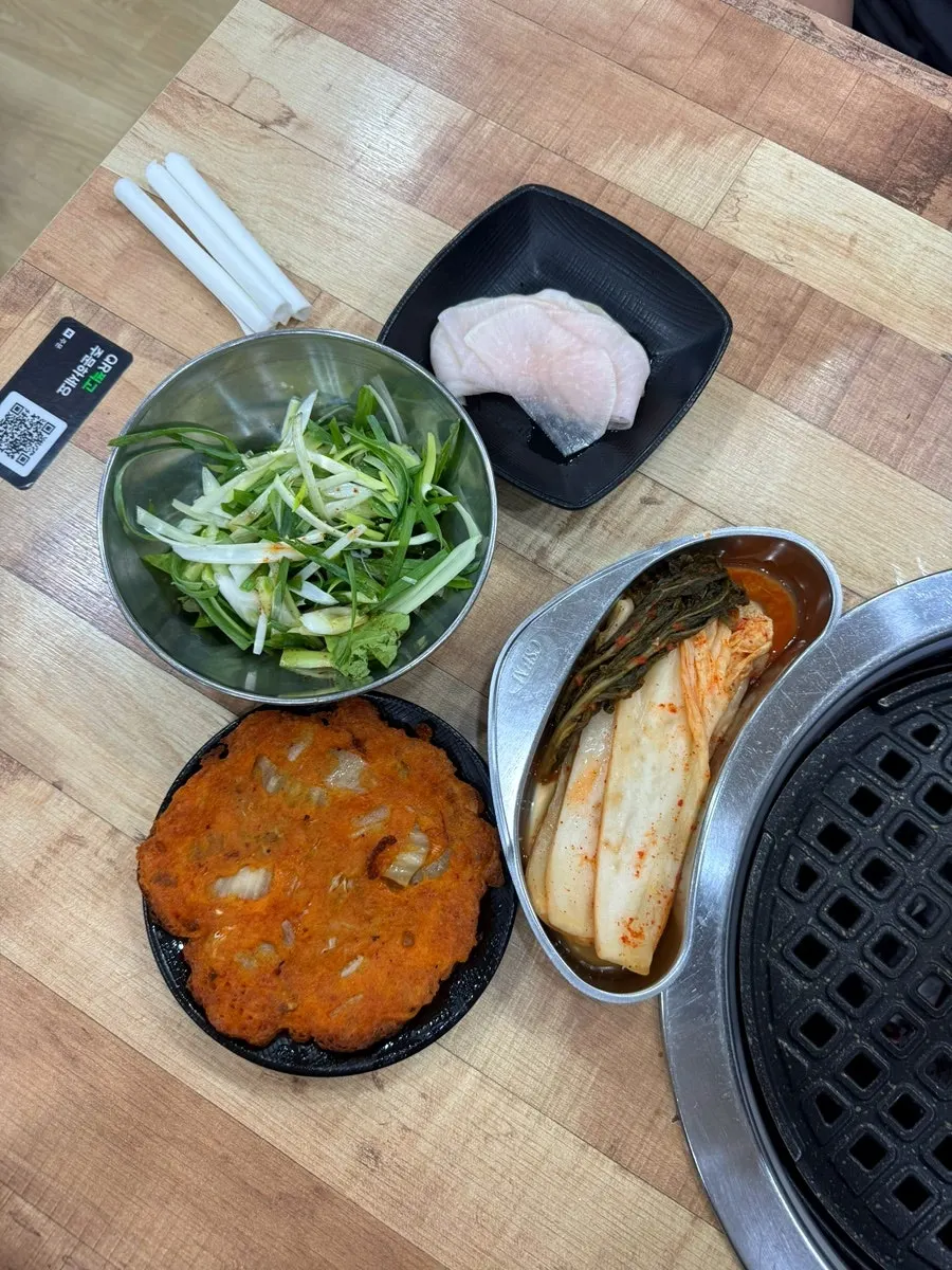 Steamed egg and jjageuli side dishes