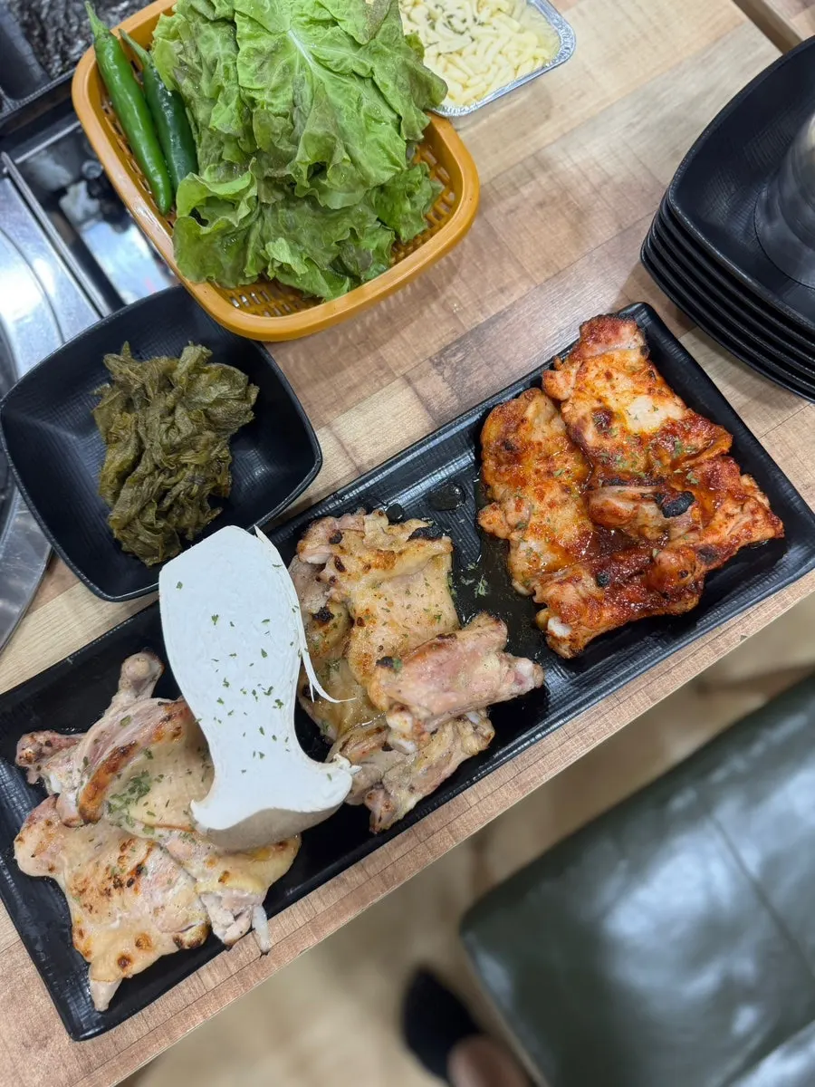 Chicken platter at the children's table