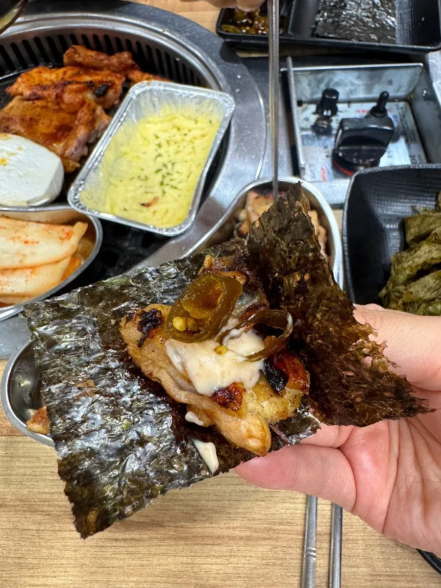 Myeongran mayo paired with chicken barbecue