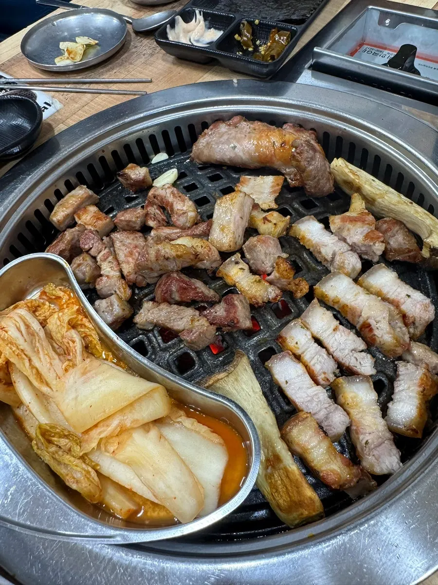 Pork served with aged sour kimchi