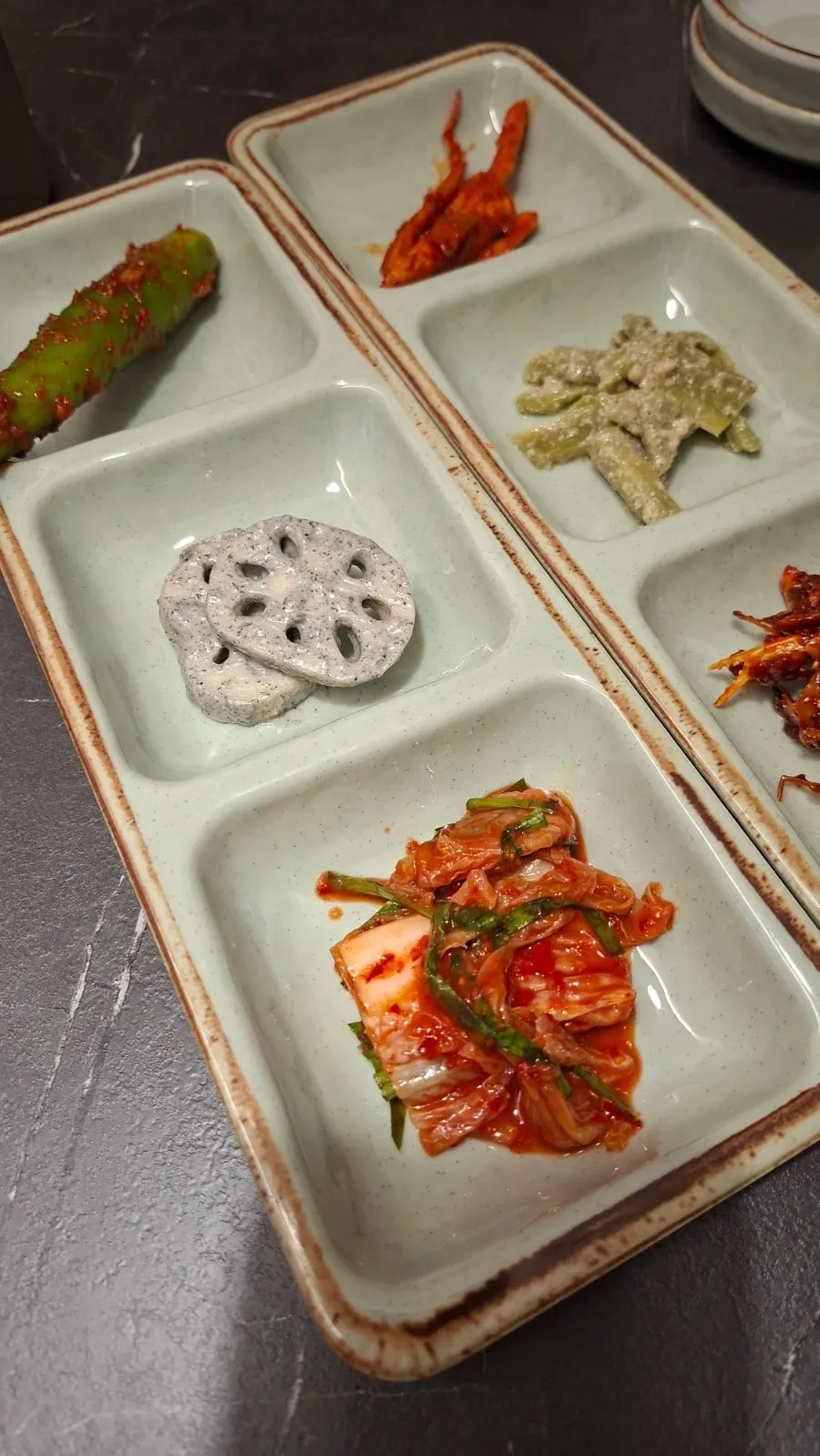 Set meal served with brown rice