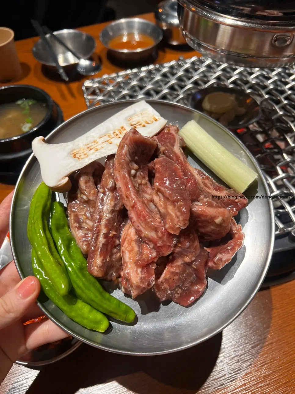 Plate of marinated rib finger