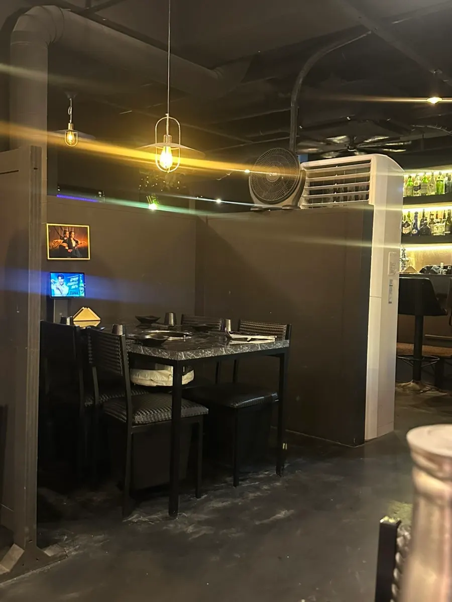 Restaurant atmosphere with soft lighting