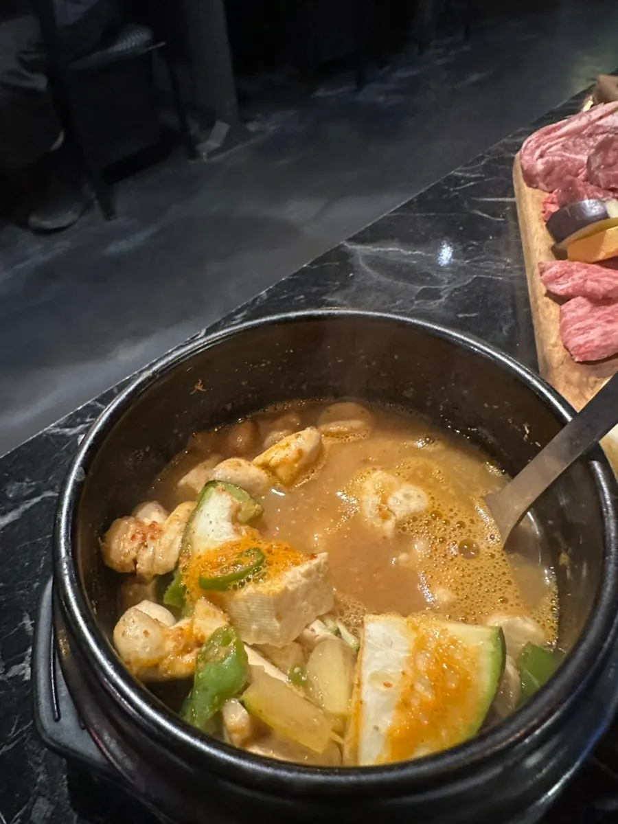 Doenjang jjigae packed with ingredients