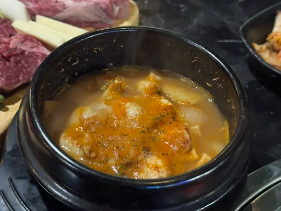 The warm stew served alongside