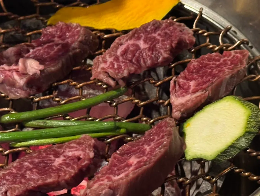Tosisal placed on the grill