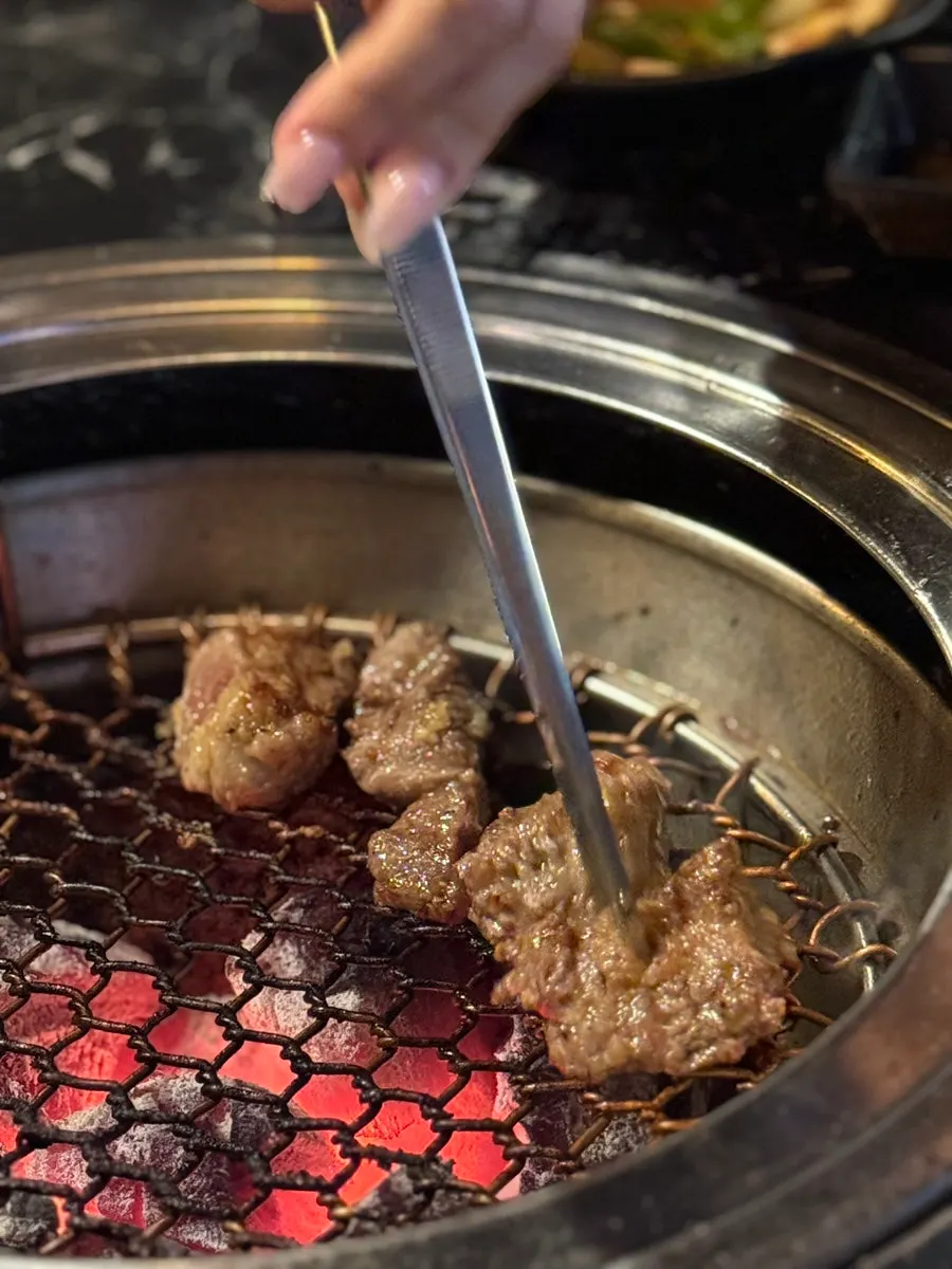 Lamb chops on the grill