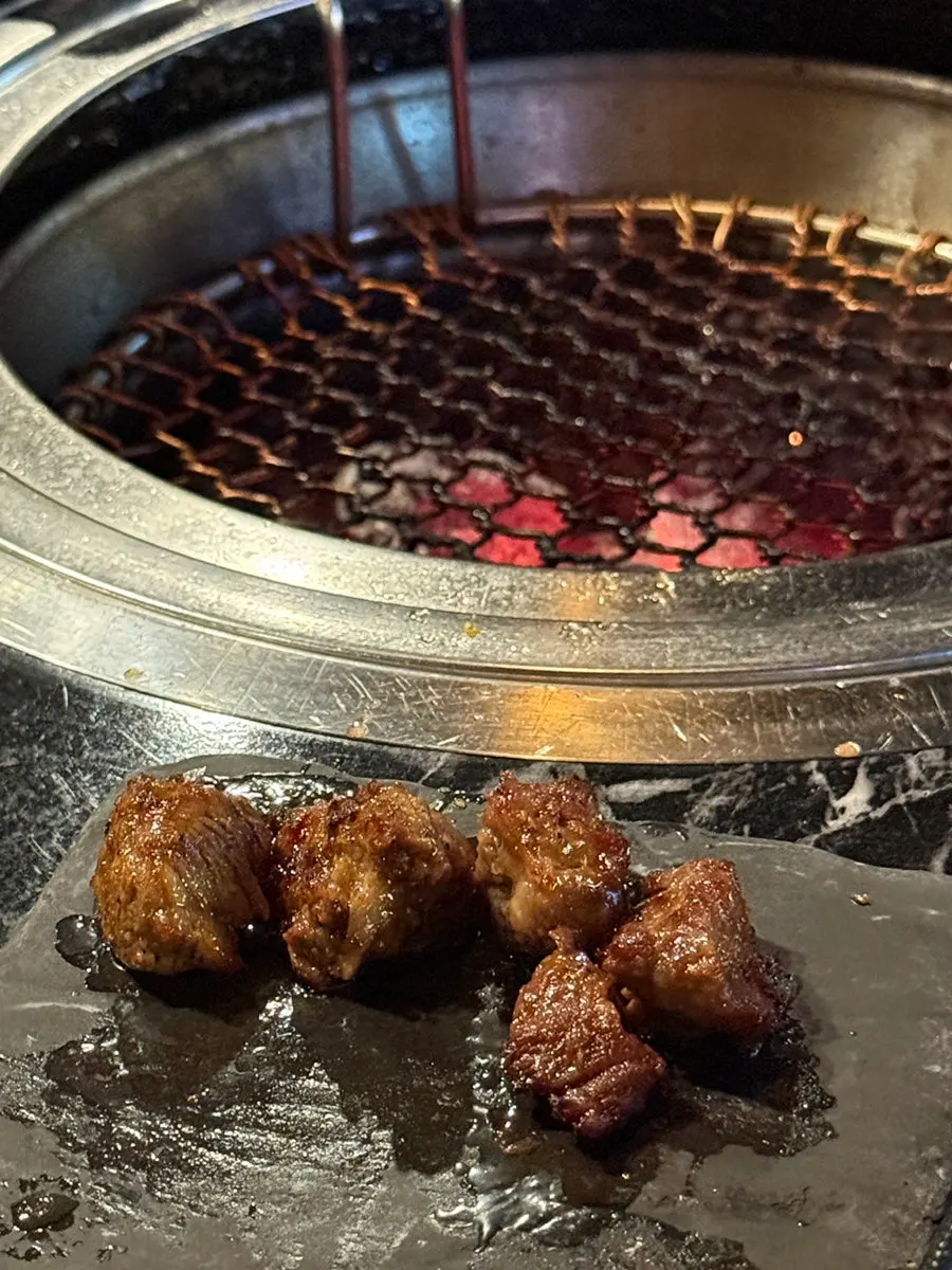 A grilled piece of lamb chop