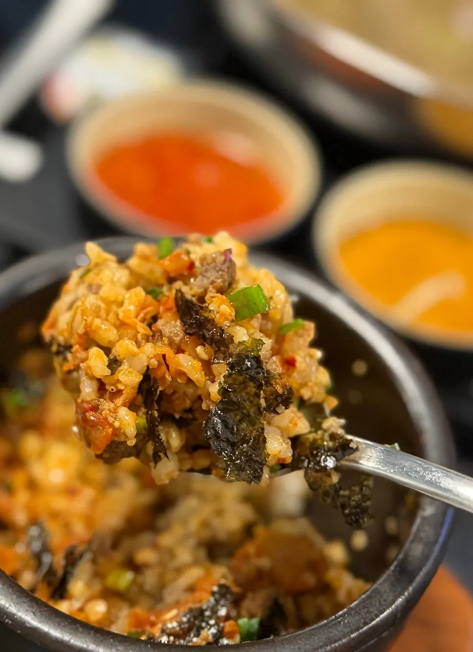 Fried rice with bulgogi and kimchi