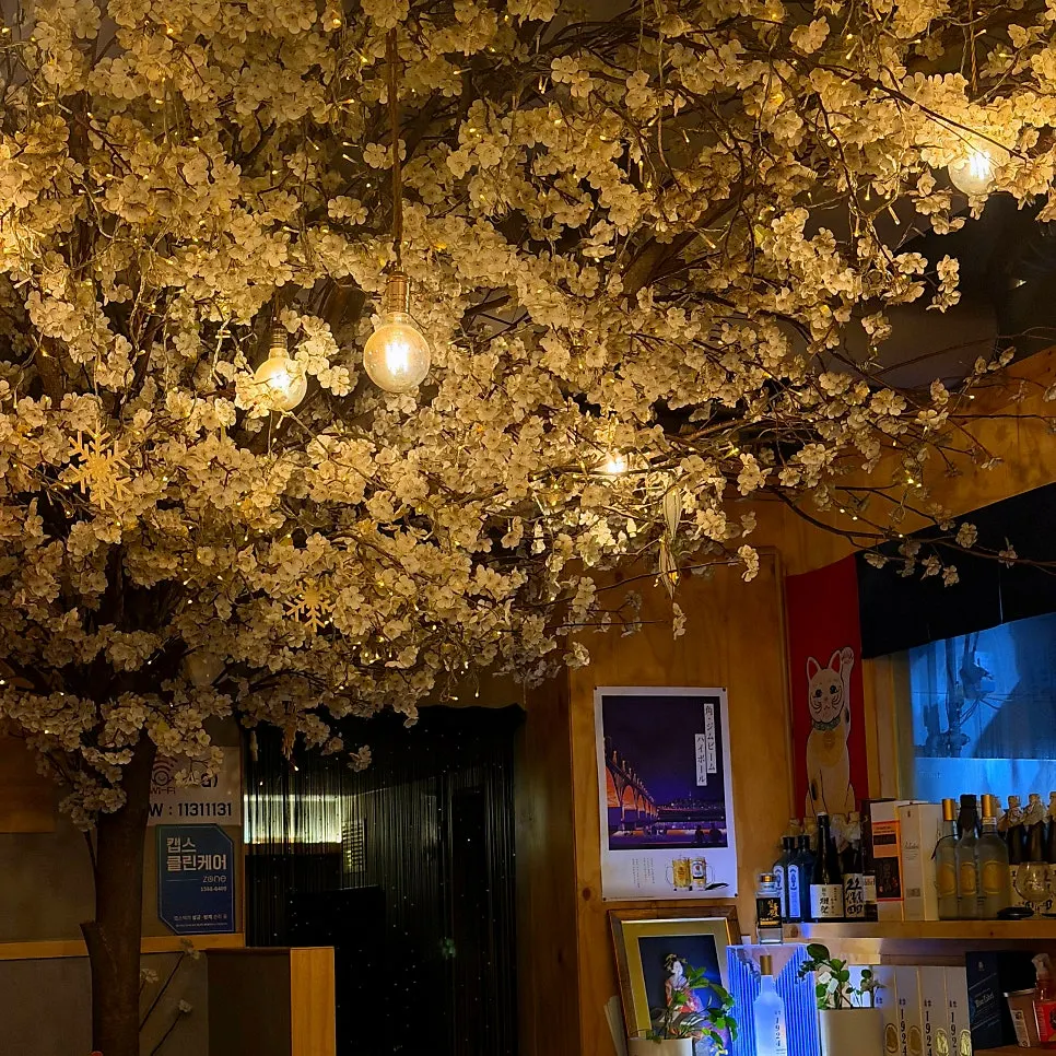 Izakaya table under cozy lighting