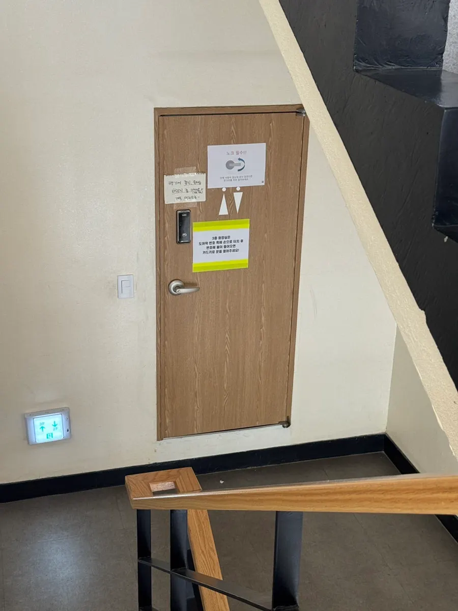 Stairs leading up to the 3rd floor of the building