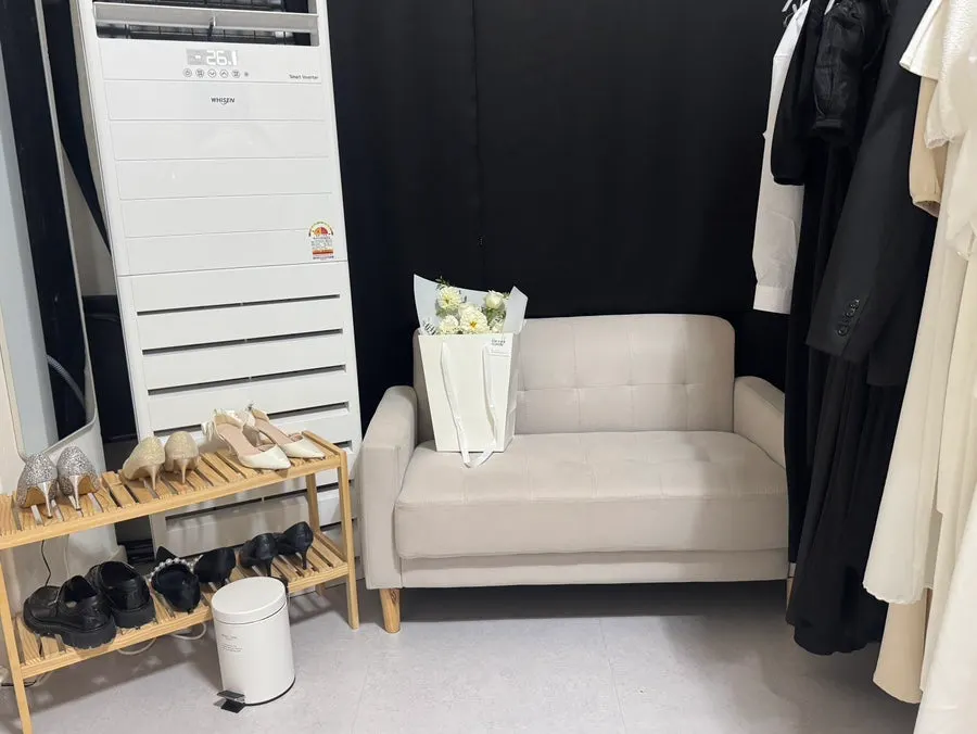 2nd anniversary dress rental photoshoot at U&E Studio Seongsu near Children's Grand Park Station