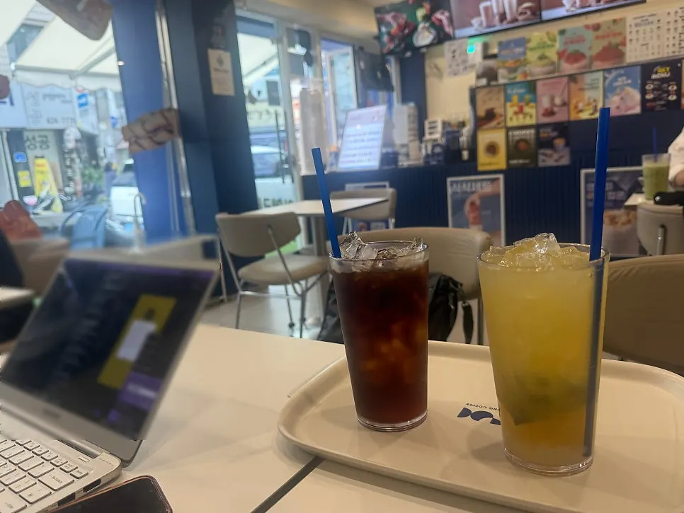 Cheongsong Apple Milk Tea on the table