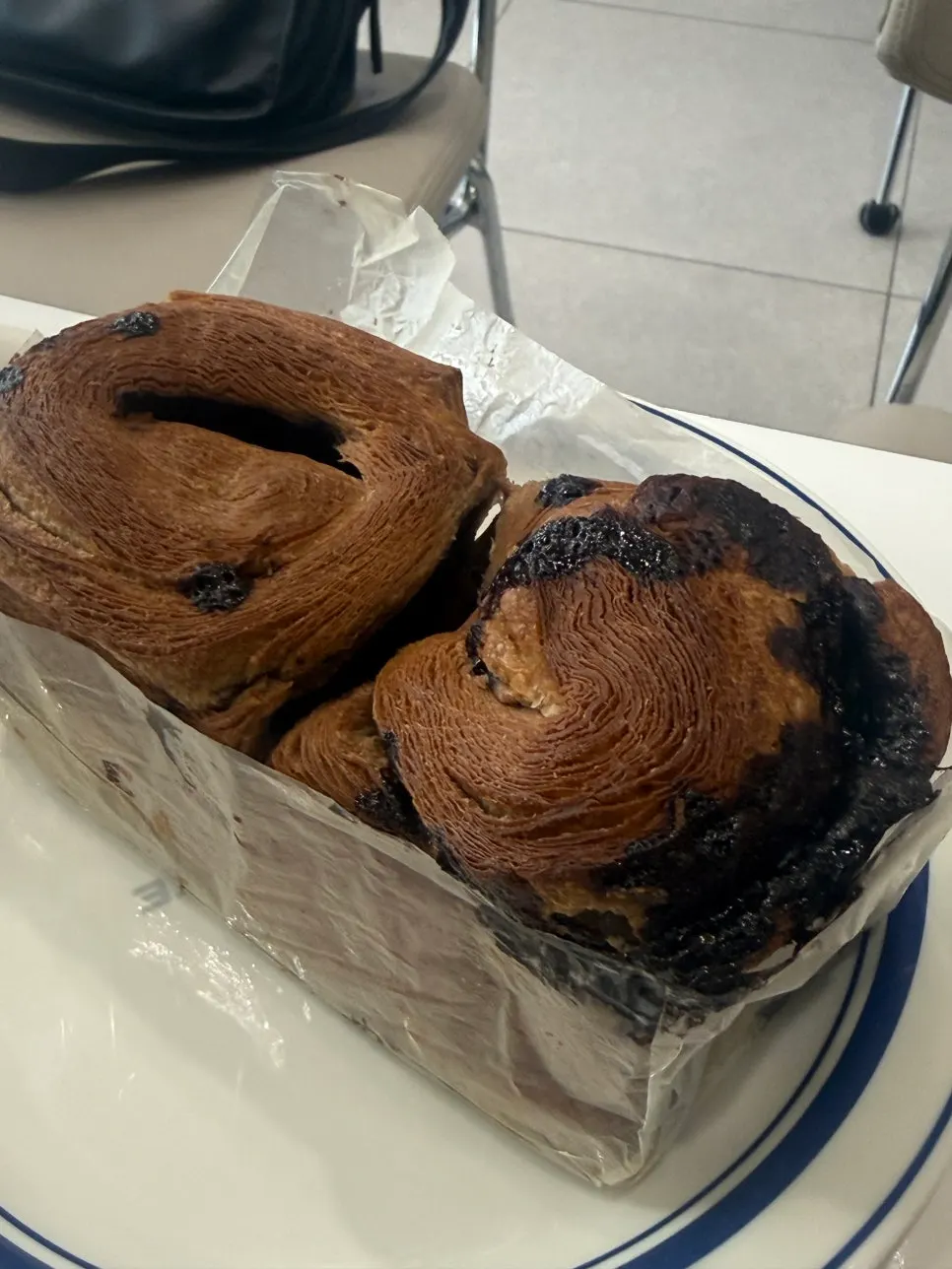 Chocolate pastry sikppang filled with chocolate