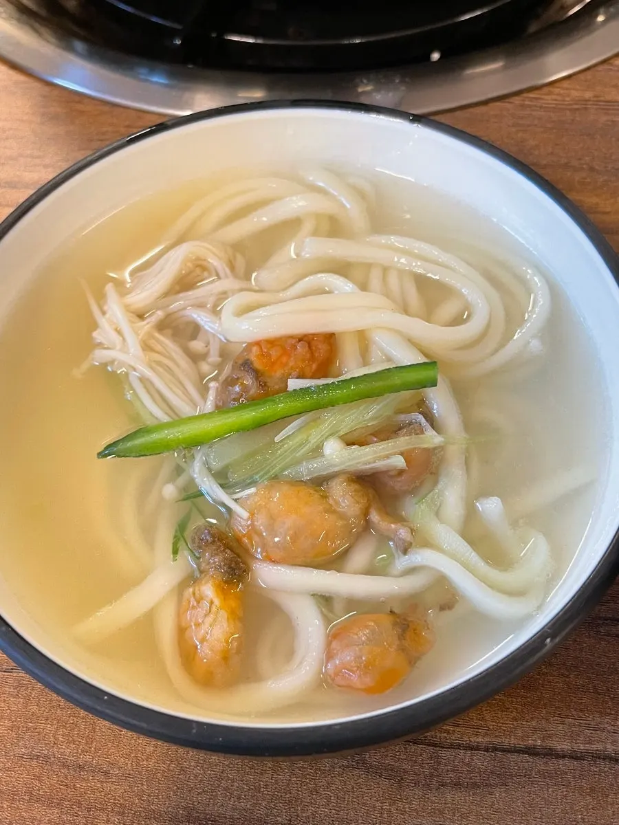 Chewy house-hand-pulled kalguksu noodles