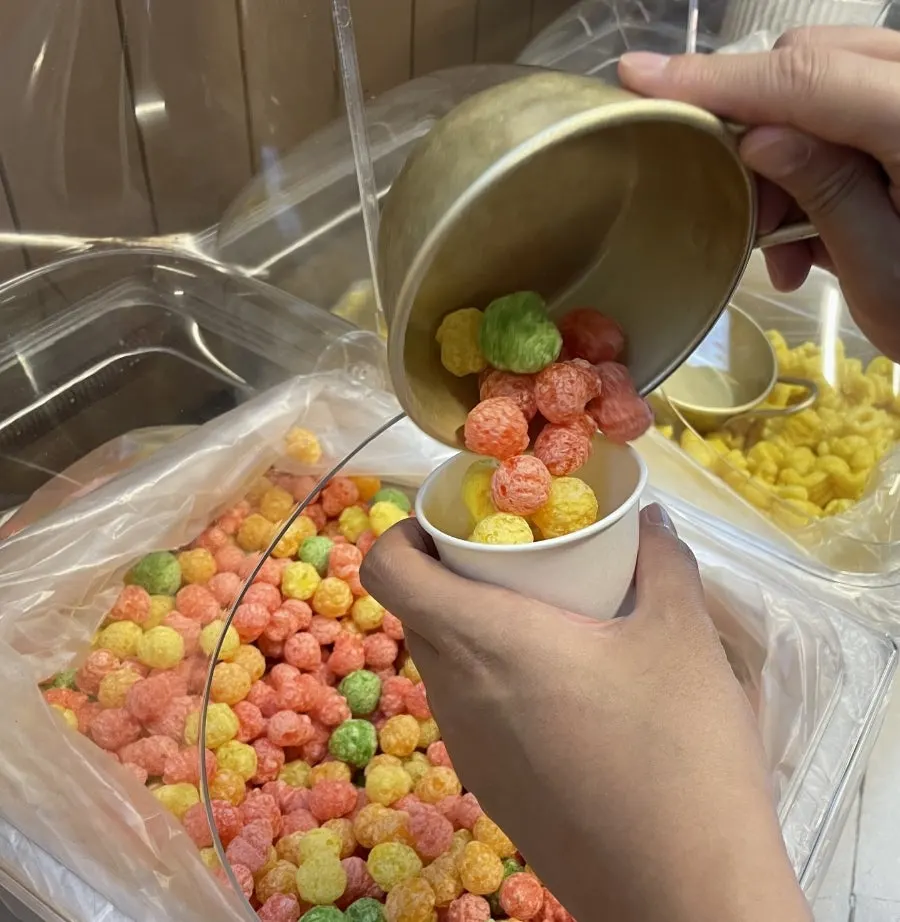 Assorted retro snacks at the dessert corner