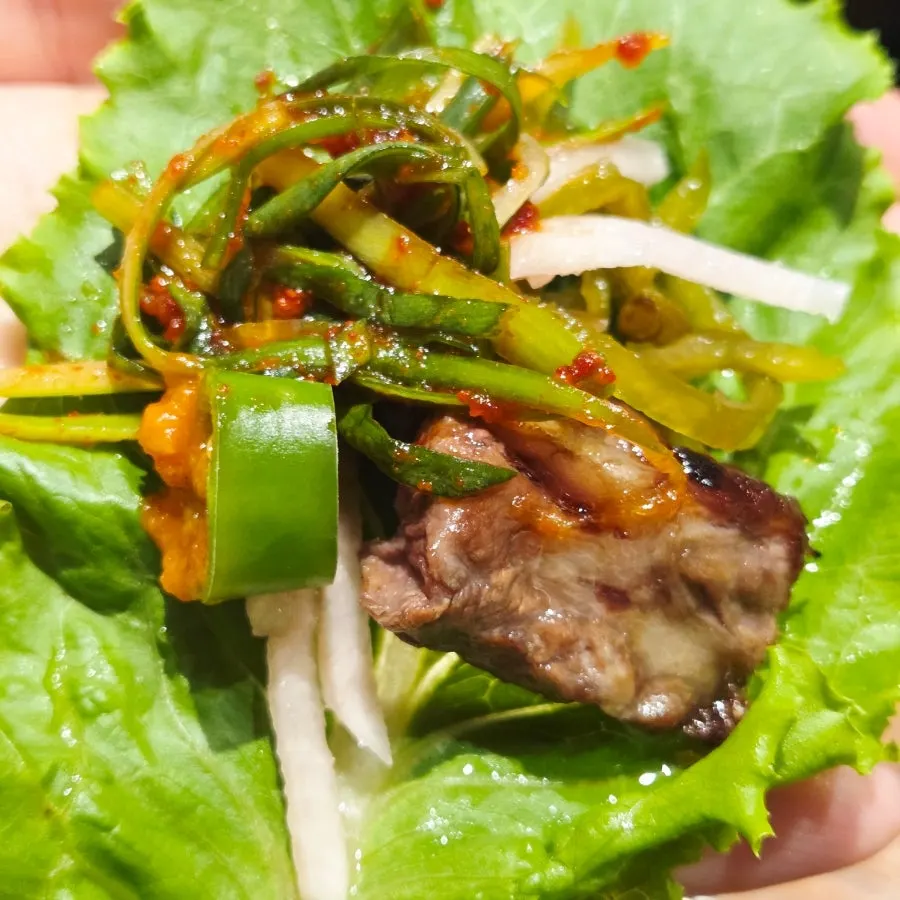 Beef short rib with grill marks