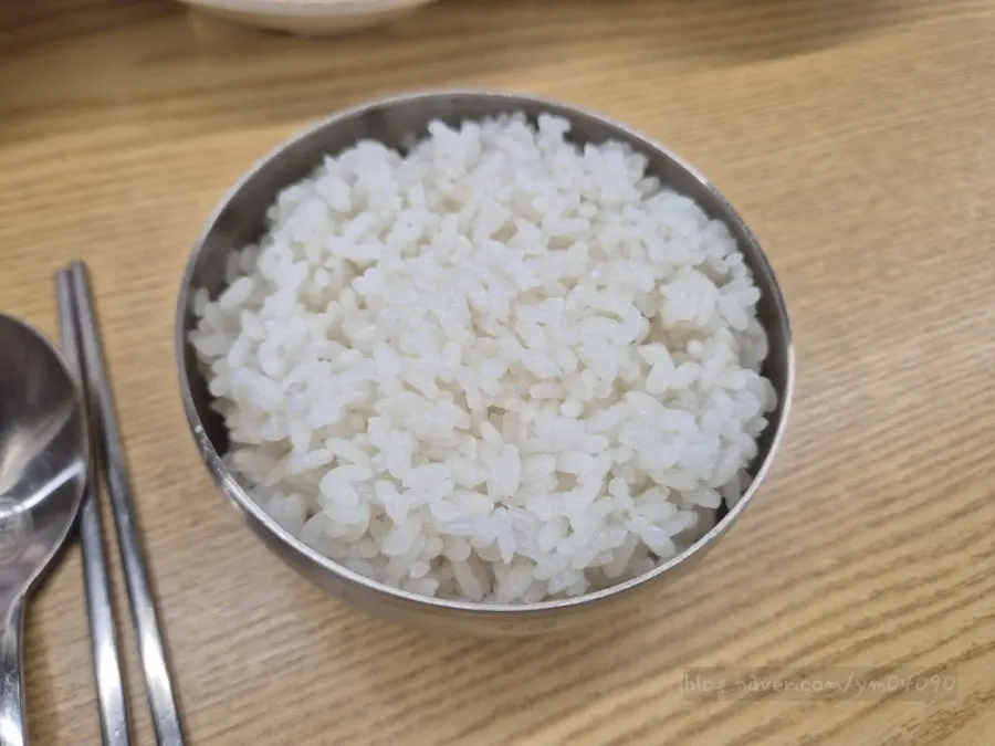 양지설렁탕 속 당면을 건져 올린 모습