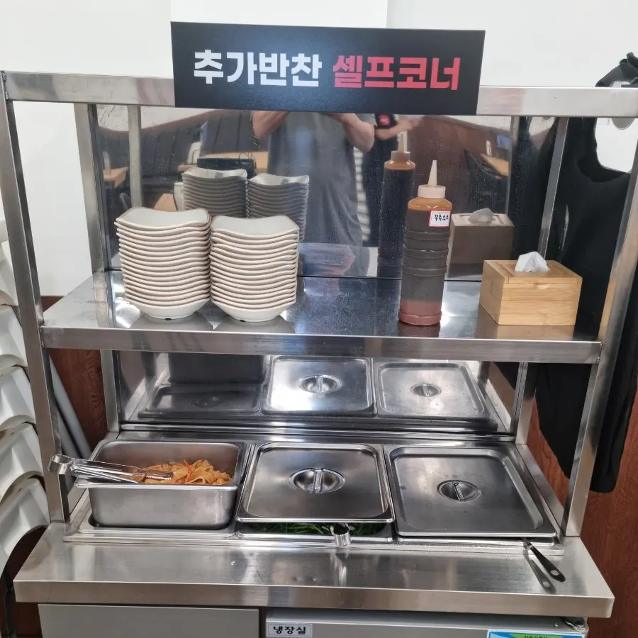 Side dishes served from the self-serve corner