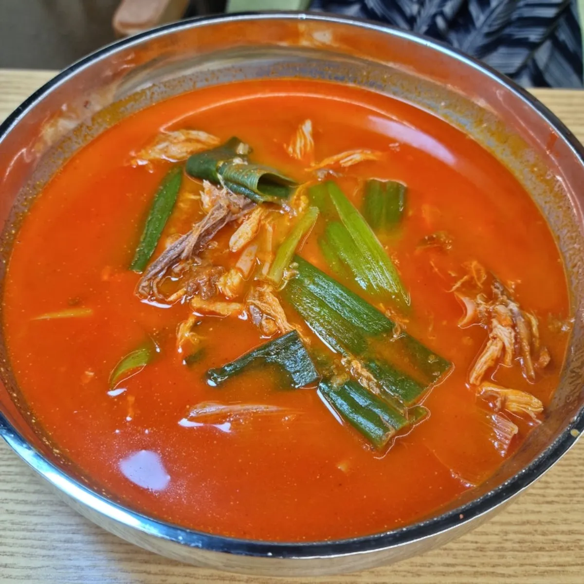 A bowl of red-broth traditional yukgaejang