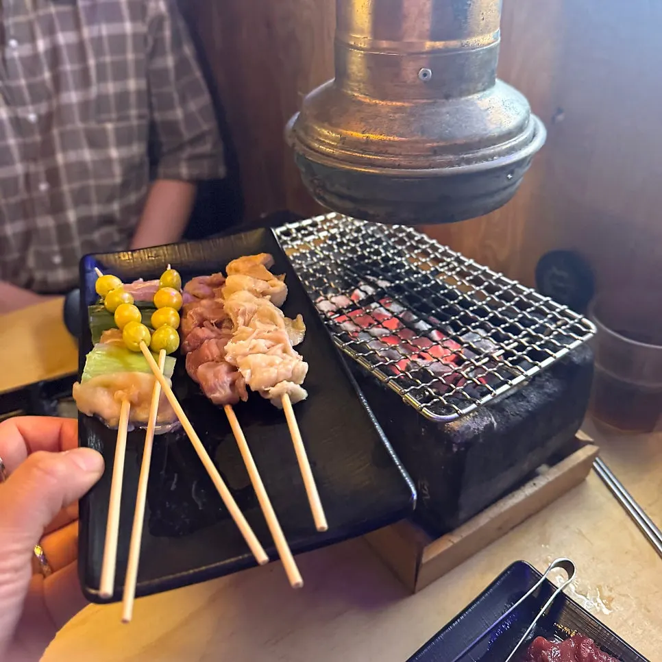 Small charcoal brazier placed on the table