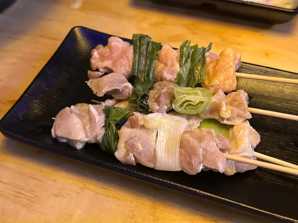 Three chicken skewers ordered as an extra