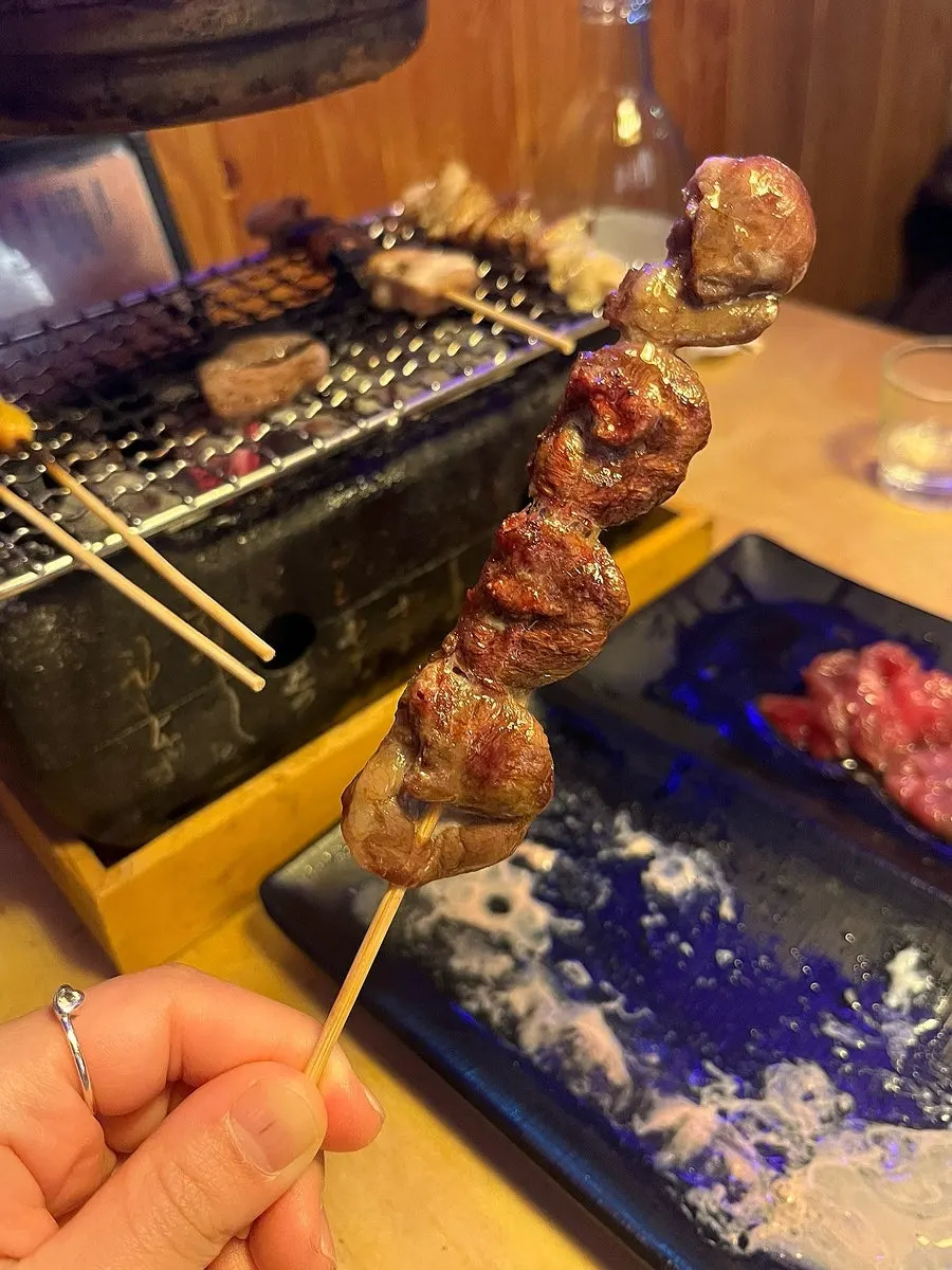 구워지는 꼬치 5종 클로즈업