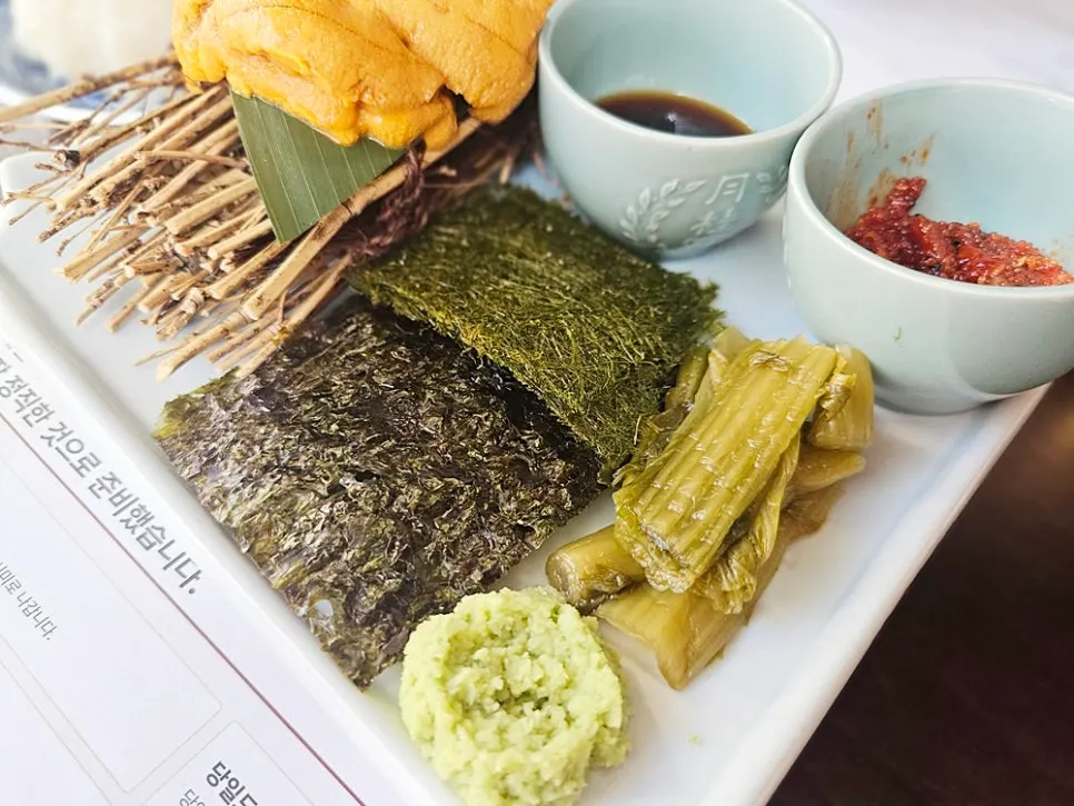 Salted fish roe and soy sauce spread served with uni