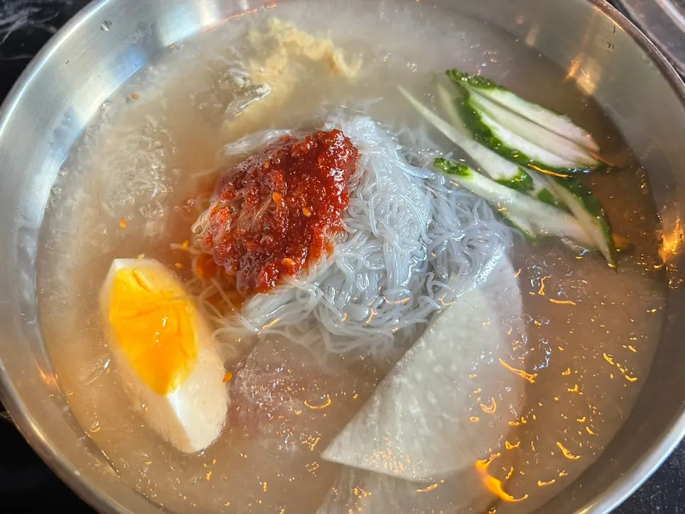 Mul naengmyeon ordered for dessert