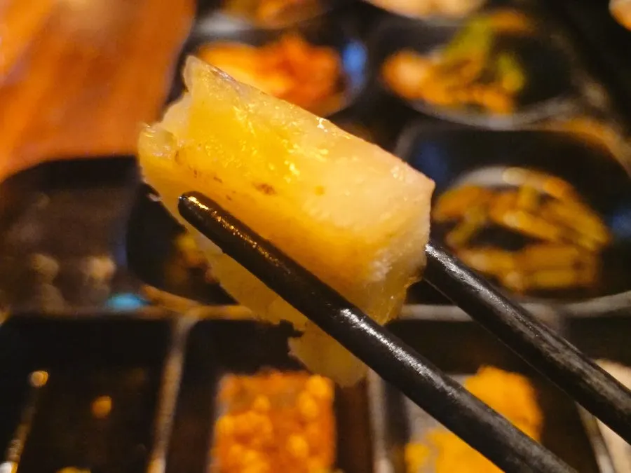 Pineapple grilling on the plate