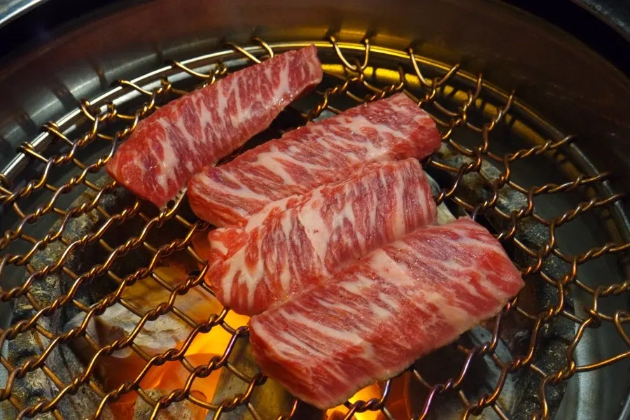 Close-up of beef being cooked