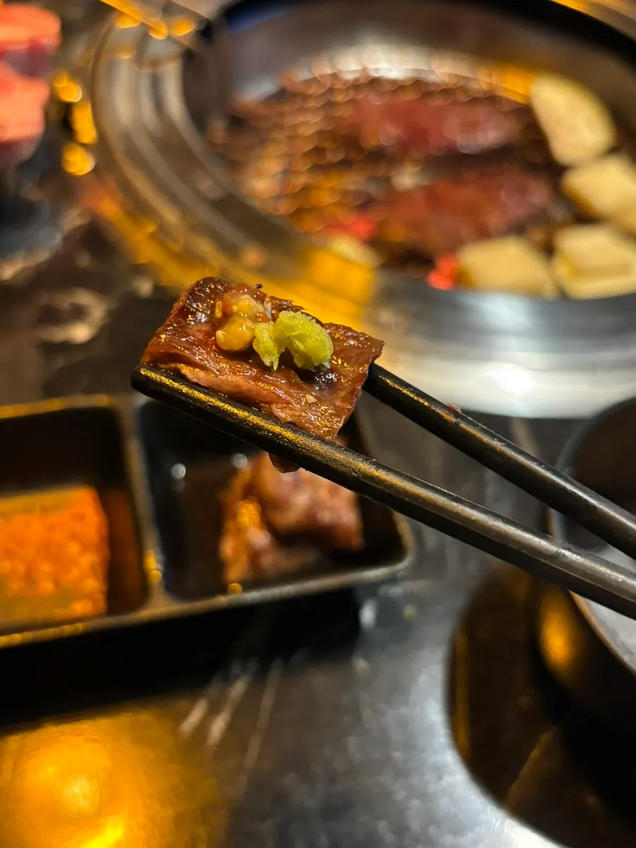 Cross-section of juicy meat