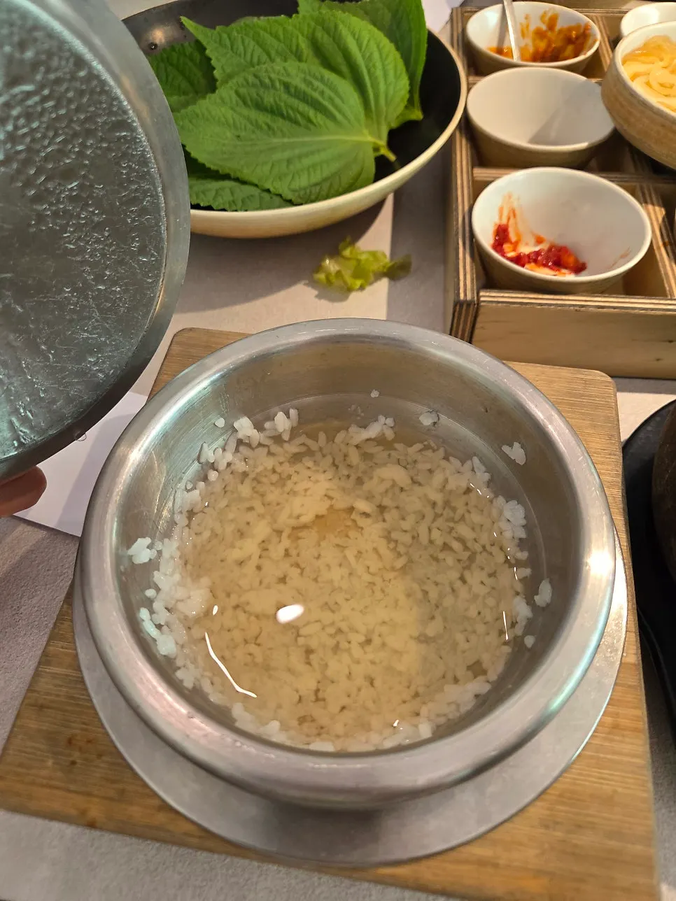 Sotbap nurungji finished with extra water added