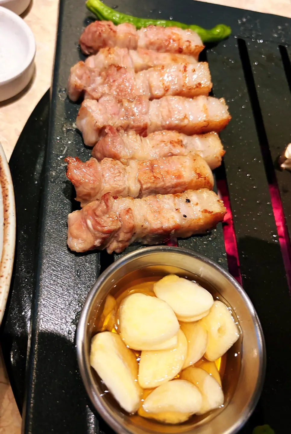 A grilled piece of Korean pork