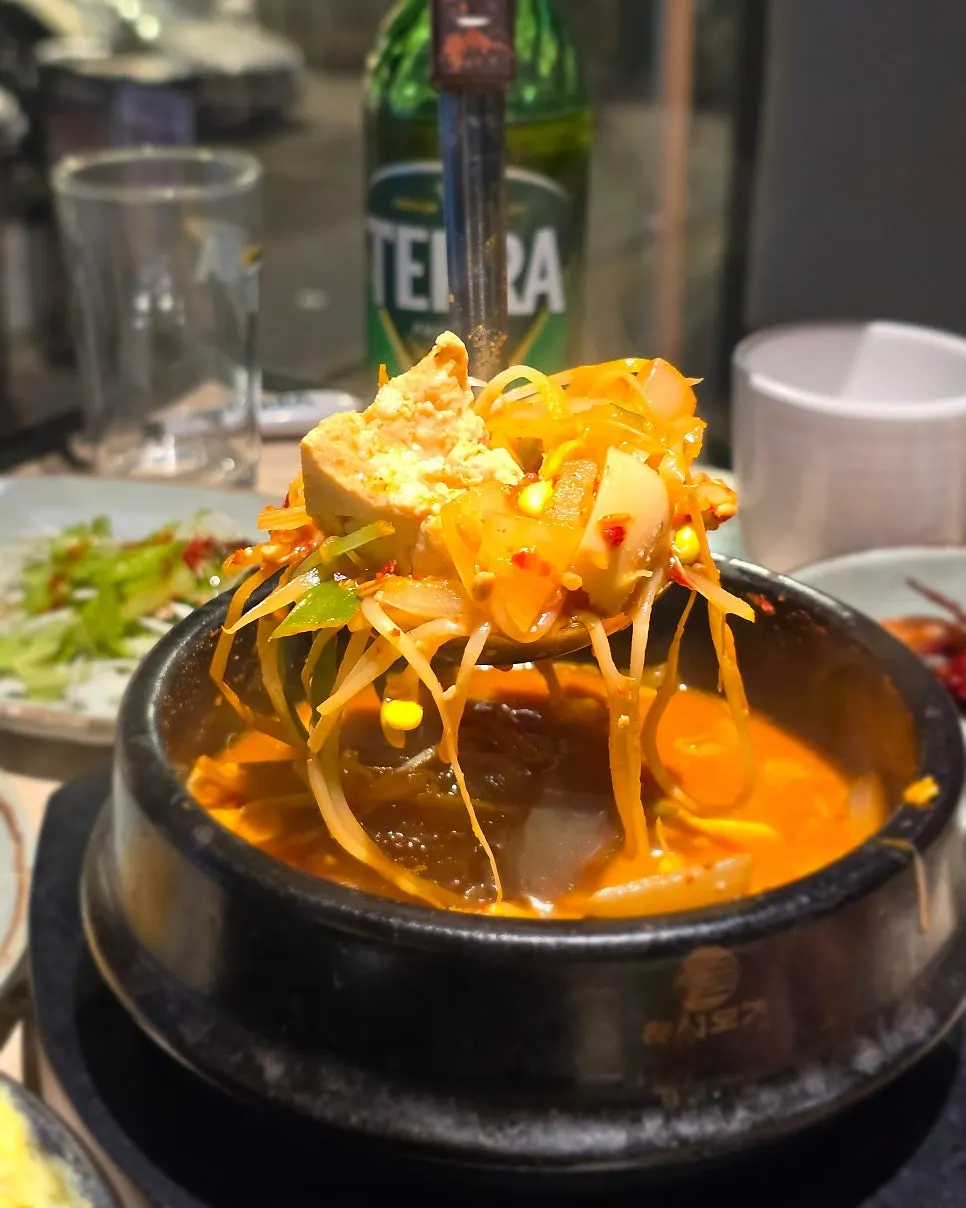 Doenjang stew included with the set menu