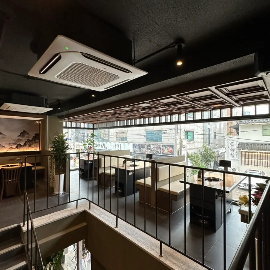 Spacious second-floor seating great for group dinners