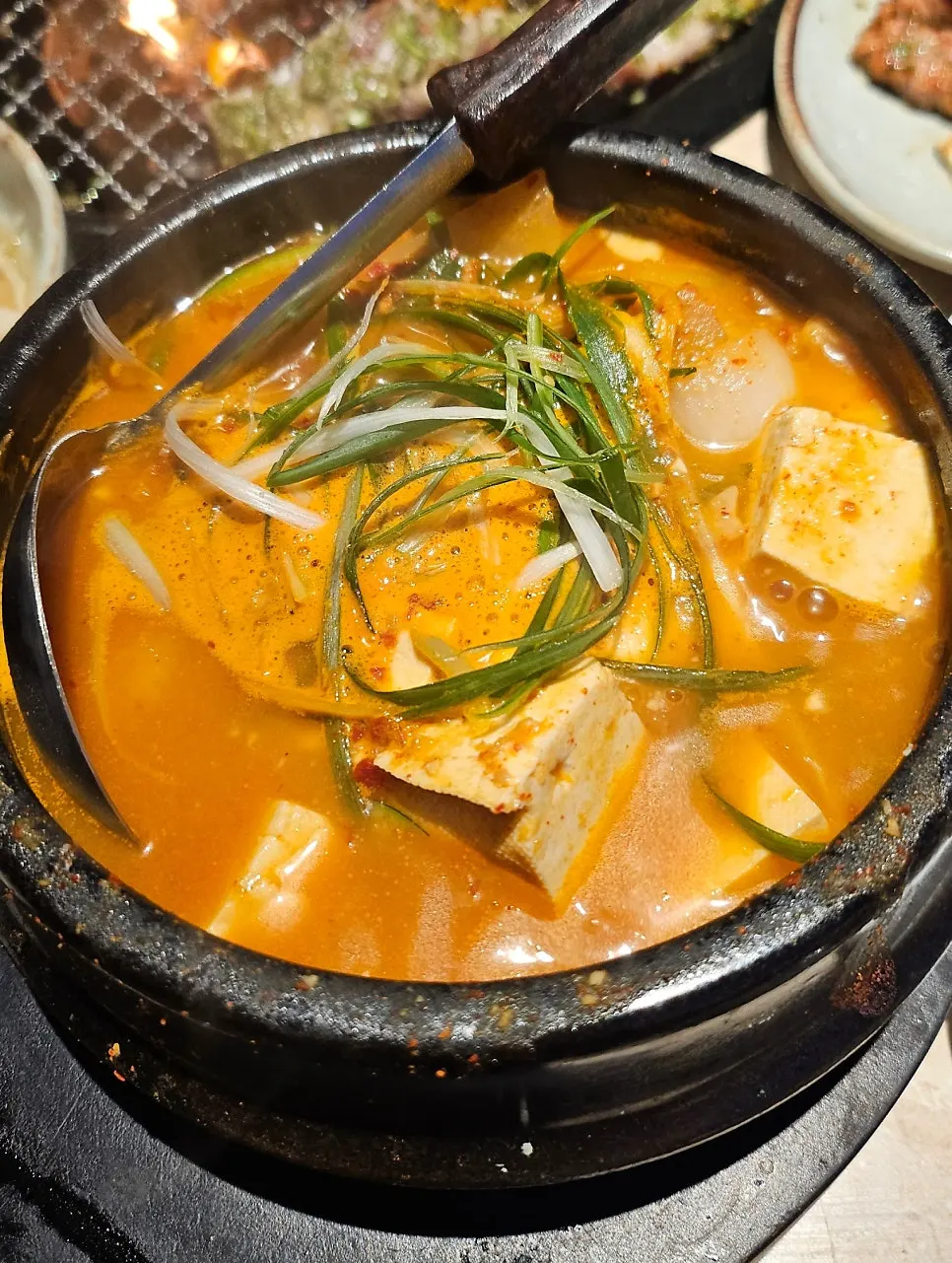 Doenjang stew filled with radish and tofu