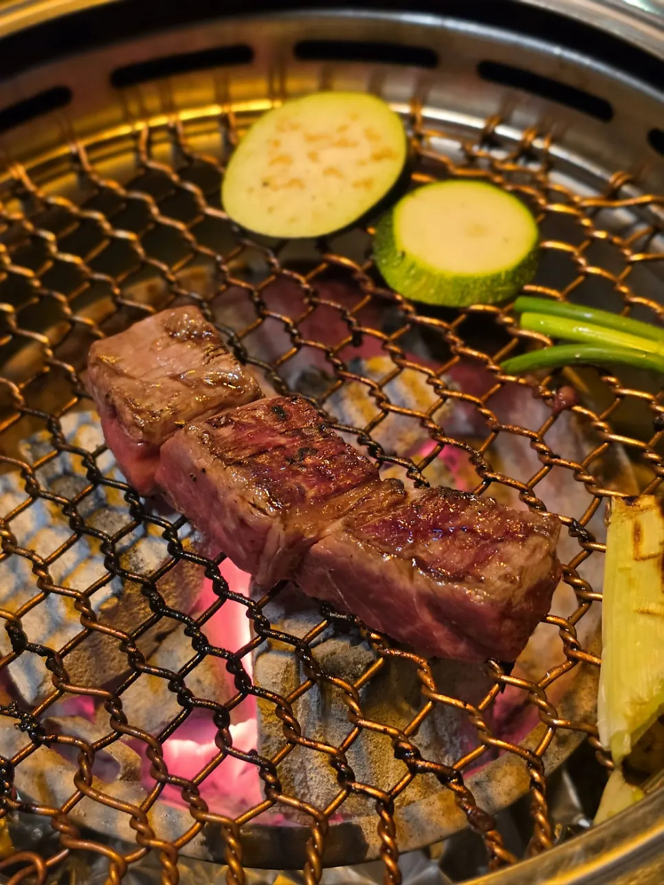Thick raw sirloin with visible marbling